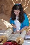 Rachel reading from the Torah