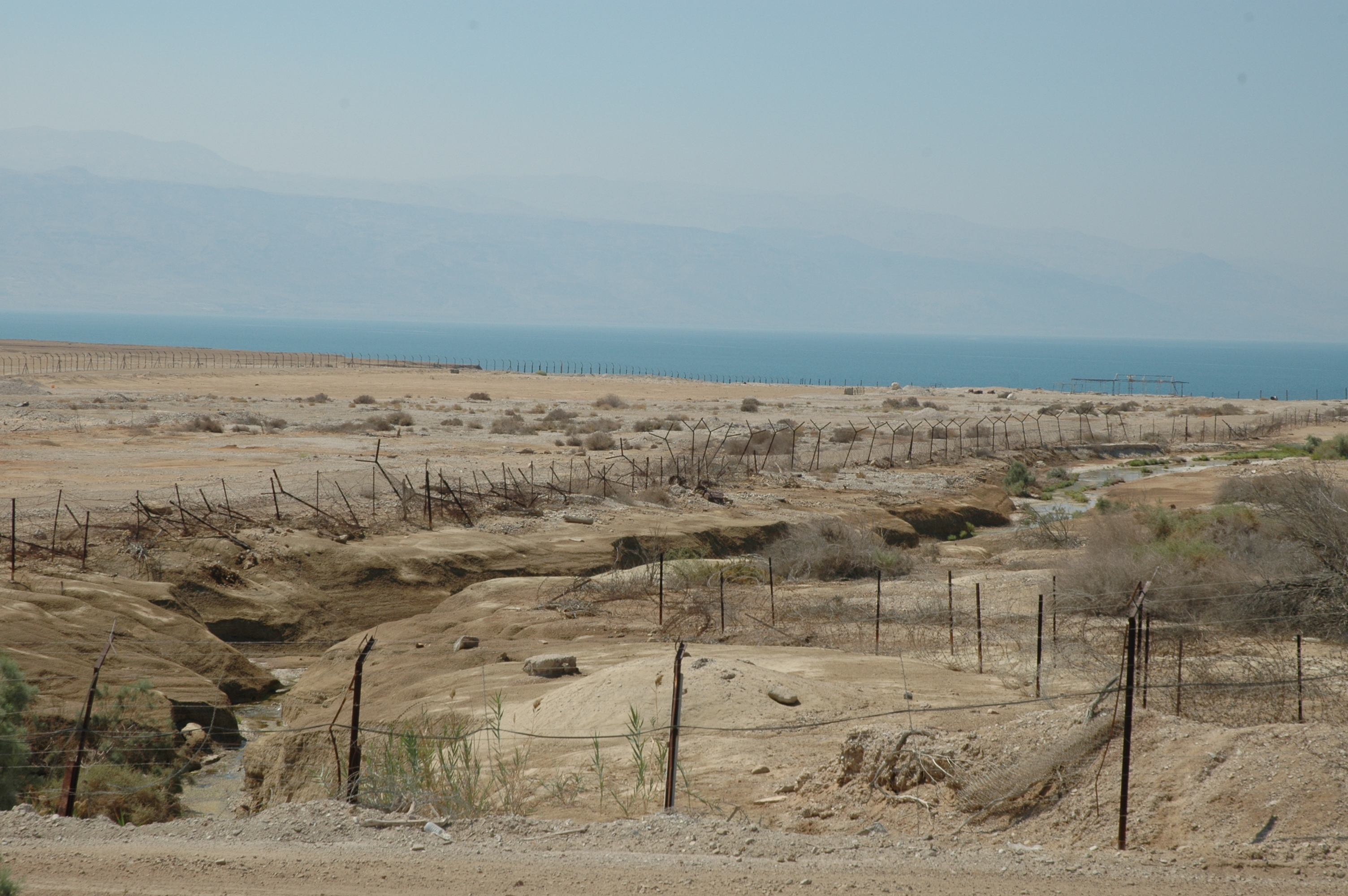 Jordan River flowing into Dead Sea
