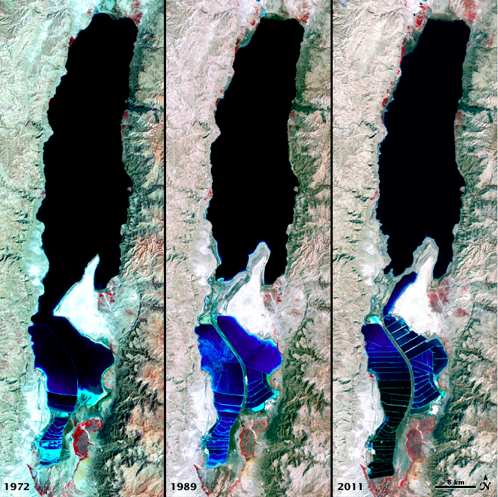 Dead Sea Shrinking (1972, 1989, 2011)