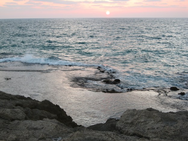 HaBonim beach sunset