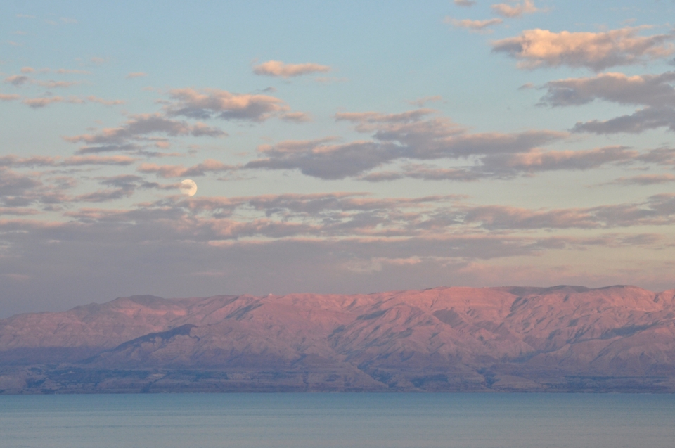 Moonrise over Dead Sea