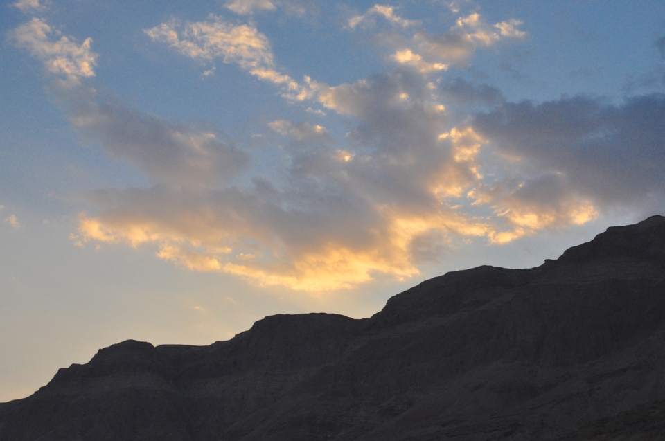 Sun setting Dead Sea